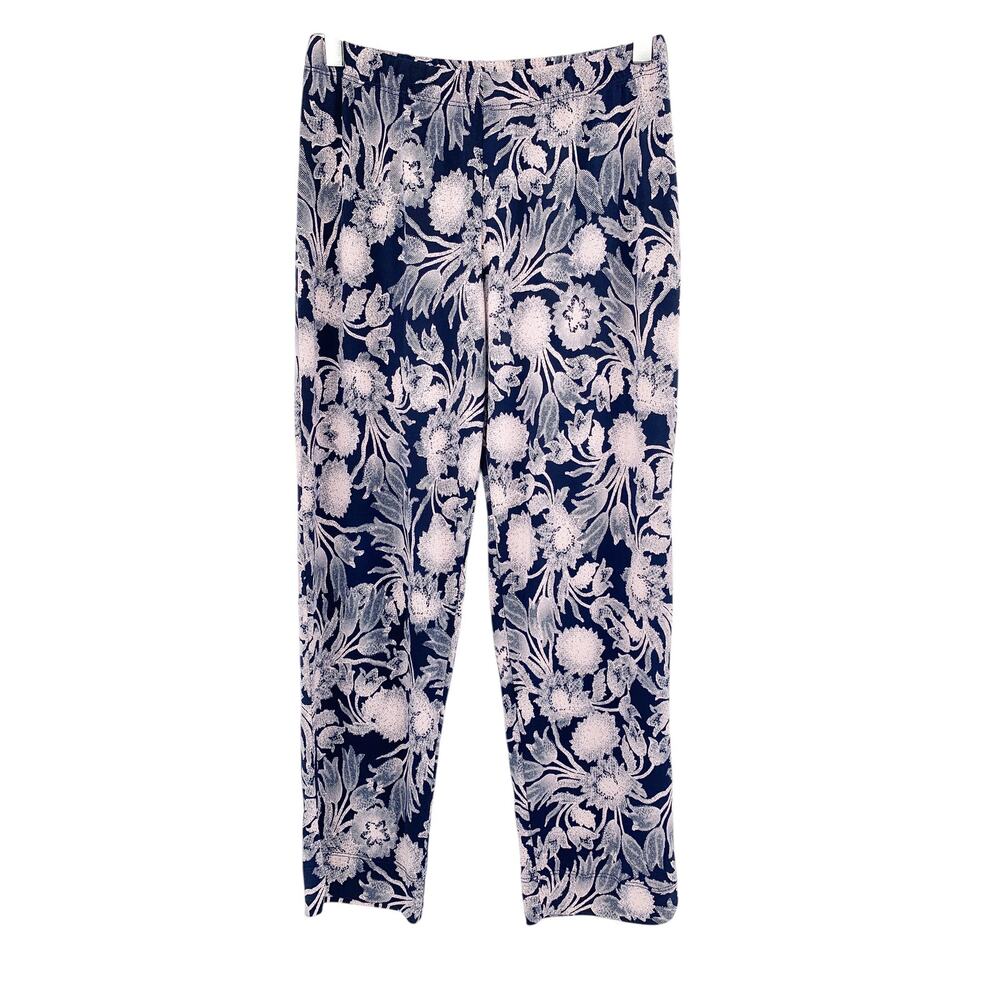 2/$30 CLARA SUN WOO Pants Size L Purple Printed Stretch Cropped